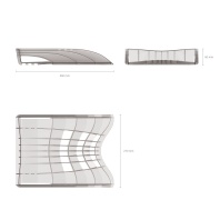 Лоток для бумаг пластиковый ErichKrause S-Wing, Classic, дымчатый