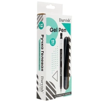 Ручка гелевая чёрная корпус прозрачный|Оф|054908|DV-15524BK