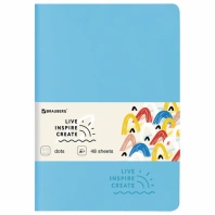 Тетрадь 48 л. в точку обложка кожзам SoftTouch, сшивка, A5 (147х210мм), ГОЛУБОЙ, BRAUBERG RAINBOW, 403883 Тетрадь 48 л. в точку обложка кожзам SoftTouch, сшивка, A5 (147х210мм), ГОЛУБОЙ, BRAUBERG RAINBOW, 403883