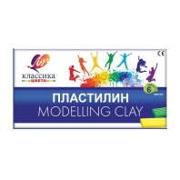 Пластилин 06цв 120г "Классика" стек карт упак ЛУЧ 12С 878-08|ДЖ|12С 878-08