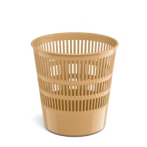 Корзина для бумаг сетчатая пластиковая ErichKrause® Powder, 12л, бежевая