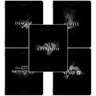 Тетради ДЭК А5 48 л. КОМПЛЕКТ 5 шт. BRAUBERG скоба, клетка, матовая ламинация, SHADOWS, 404916