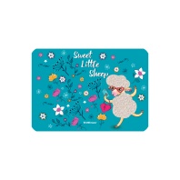 Подкладка настольная пластиковая ErichKrause® Flower Sheep, A4 (в пакете по 12 шт.)