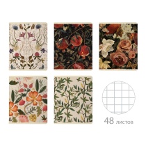 Тетрадь А5 48л кл. BV "Bloom flowers" софт-тач, фольга