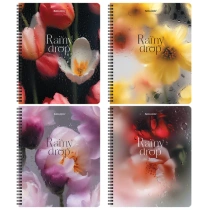 Тетради ДЭК А5 48 л. КОМПЛЕКТ 4 шт., BRAUBERG, гребень, клетка, 80 г/м2, SoftTouch, Aesthetics, 405580