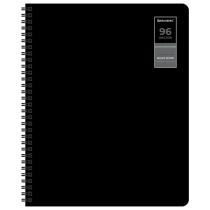 Тетради ДЭК А5 96 л. КОМПЛЕКТ 4 шт., BRAUBERG, гребень, клетка, 80 г/м2, SoftTouch, "Black Classic", 405581