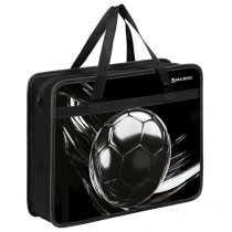 Папка на молнии с ручками BRAUBERG А4, 1 отделение, пластик, 80 мм, "Metal ball", 274499