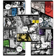 Тетради ДЭК А5 48 л. КОМПЛЕКТ 5 шт. BRAUBERG, скоба, клетка, глянцевый лак, "АНИМЕ", 404939