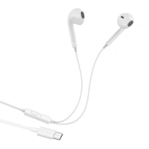Наушники с микрофоном (гарнитура) VIXION PRO VS-20, проводные, 1,2 м, Type-C, белый, 06319, БП-00001068