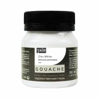 Гуашь художественная Таир 50мл белила  цинковые