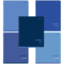 Тетради ДЭК А5 48 л. КОМПЛЕКТ 5 шт. BRAUBERG, скоба, клетка, SoftTouch, "КЛАССИКА BLUE", 404913