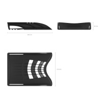 Лоток для бумаг пластиковый ErichKrause S-Wing, Classic, черный