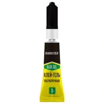 Клей-гель секундный суперклей УЛЬТРАПРОЧНЫЙ, блистер, 3 грамма, RABBITEX (РАББИТЕКС) "ДВА СЛОНА", 609812