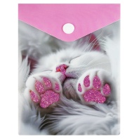 Конверт на кнопке  с рисунком А6 (158*114мм) Котолапки