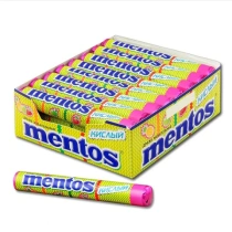 Жевательное драже MENTOS (Ментос) "Кислый, 37,5 г