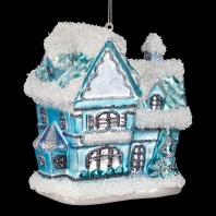 Украшение ErichKrause Decor® Заснеженный дом 11см, стекло