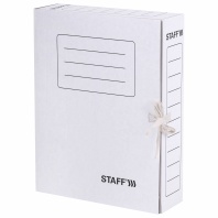 Архивная папка на завязках   75 мм белая (на 700 листов А4)