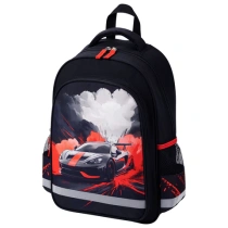 Рюкзак ПИФАГОР SCHOOL, 1 отделение, 3 кармана, "Revving car", 38x28х14 см, 274439