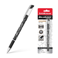 Ручка шариковая ErichKrause MaxGlider® Stick&Grip Ultra Glide Technology, цвет  чернил черный (в блистере по 1 шт.)