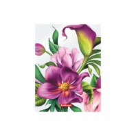 Папка с боковым зажимом пластиковая ErichKrause Tropical Flowers, A4 (в пакете по 4 шт.)