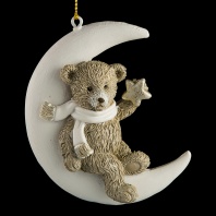 Украшение ErichKrause Decor Мишка на полумесяце 8см