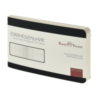 Еженедельник недат. А6  80л, мягк.пер., иск.кожа "Megapolis velvet. Зефирный черный"