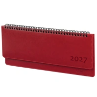 Планинг датированный 2027 305х140мм GALANT Ritter, под кожу, красный, 118207