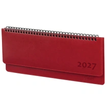 Планинг датированный 2027 305х140мм GALANT Ritter, под кожу, красный, 118207