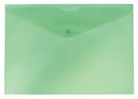 Конверт на кнопке А4 0,10мм однотонный, тисненый, зеленый
