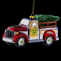 Украшение ErichKrause Decor Везем елку 16см, стекло