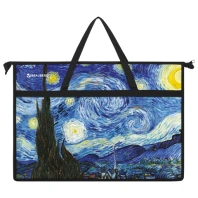 Папка для рисунков и чертежей с ручками BRAUBERG А3, пластик, молния сверху, "Van Gogh", 274540 Папка для рисунков и чертежей с ручками BRAUBERG А3, пластик, молния сверху, "Van Gogh", 274540