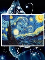 Алмаз мозаика (класс.) 30х40 см, без подр., с полн. заполн.(30цв) Звёздная ночь (Арт.НД-6387)|РЫ|НД-6387