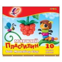 Пластилин восковой 10цв 150г "Кроха" мягкий стек карт упак ЛУЧ 12С 875-08|ДЖ|12С 875-08