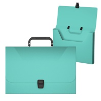 Портфель пластиковый ErichKrause® Diagonal Pastel Mint, FC, мятный (в пакете по 1 шт.)