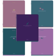 Тетради ДЭК А5 48 л. КОМПЛЕКТ 5 шт. BRAUBERG, скоба, клетка, SoftTouch, "MONOCOLOR", 404912