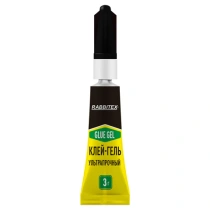 Клей-гель секундный суперклей УЛЬТРАПРОЧНЫЙ, отрывная мультикарта, 3 грамма, RABBITEX (РАББИТЕКС) "ДВА СЛОНА", 609818