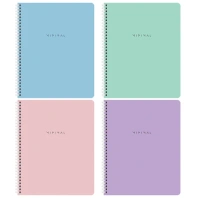 Тетради ДЭК А5 48 л. КОМПЛЕКТ 4 шт., BRAUBERG, гребень, клетка, 80 г/м2, SoftTouch, Minimal, 405579 Тетради ДЭК А5 48 л. КОМПЛЕКТ 4 шт., BRAUBERG, гребень, клетка, 80 г/м2, SoftTouch, Minimal, 405579