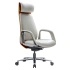 Кресло HAWASAN PREMIUM EX-820, синхромеханизм, слайдер, экокожа, белое/коричневое, 533237