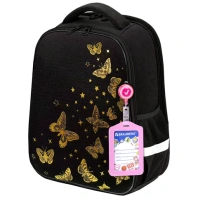 Ранец BRAUBERG FIT, 2 отделения, "Golden butterflies", 38х27х14 см, 274383 Ранец BRAUBERG FIT, 2 отделения, "Golden butterflies", 38х27х14 см, 274383