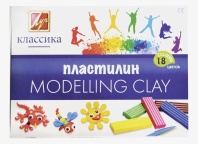Пластилин 18цв 360г "Классика" стек карт упак ЛУЧ 20С 1330-08|ДЖ|20С 1330-08