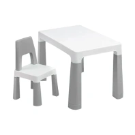 Стол детский + стул BRABIX KIDS CS-003, 2-7 лет, пластик белый + серый, 533292 Стол детский + стул BRABIX KIDS CS-003, 2-7 лет, пластик белый + серый, 533292