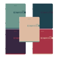 Тетради ДЭК А5 48 л. КОМПЛЕКТ 5 шт. BRAUBERG скоба, клетка, SoftTouch, "NoteColor", 404910