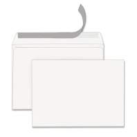 Конверты С4 (229х324мм), отрывная лента, белые, 100г/м2, КОМПЛЕКТ 500шт, STAFF, 118666