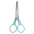 Ножницы BRAUBERG KIDS 130 мм, ручки мятные, закругленные лезвия с линейкой, 274062