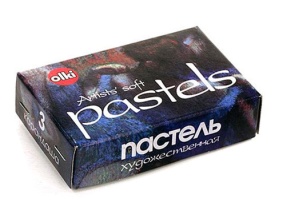 Пастель сухая OLKI  1цв./3кар. художественная мягкая, 701.10- Черная