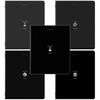 Тетради ДЭК А5 48 л. КОМПЛЕКТ 5 шт., BRAUBERG, скоба, клетка, SoftTouch, "PIXEL", 404922