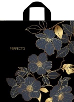 Пакет 40*37см (95мк) с петлевой ручкой "Перфекто Цветы" ПВД