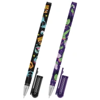 Ручка шариковая с принтом FUNSTER STICK "MONSTERS", СИНЯЯ, SOFT TOUCH покрытие, узел 0,7 мм, линия 0,35 мм, 144390