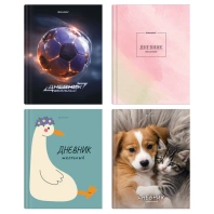 Дневник 5-11 класс 48л, твердый, BRAUBERG, глянцевая ламинация, с подсказом, МИКС УНИВЕРСАЛЬНЫЙ, 107612