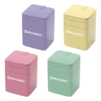 Точилка кросс-серия PASTEL, с контейнером, корпус ассорти, BRAUBERG, 273255 Точилка кросс-серия PASTEL, с контейнером, корпус ассорти, BRAUBERG, 273255